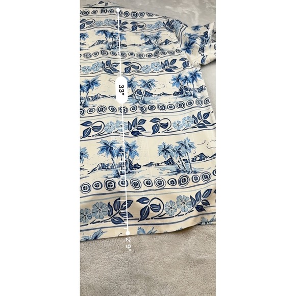 Tommy Bahama Silk Shirt XL Tropical Palm Tree Island Vacation Button Down‎ - Picture 6 of 6